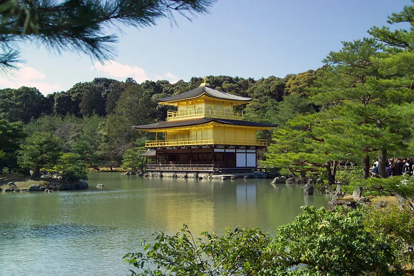 Kinkaku-ji Golden Pavilion and its pond in Kyoto